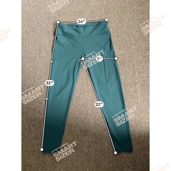 Fabletics Teal Cropped Leggings, Woman’s Medium - Picture 5 of 5